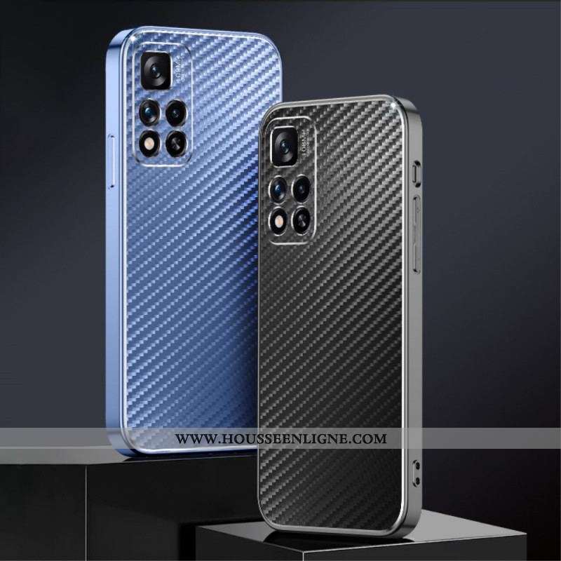 Coque Xiaomi Redmi Note 11 Pro Plus Métal et Fibre Carbone