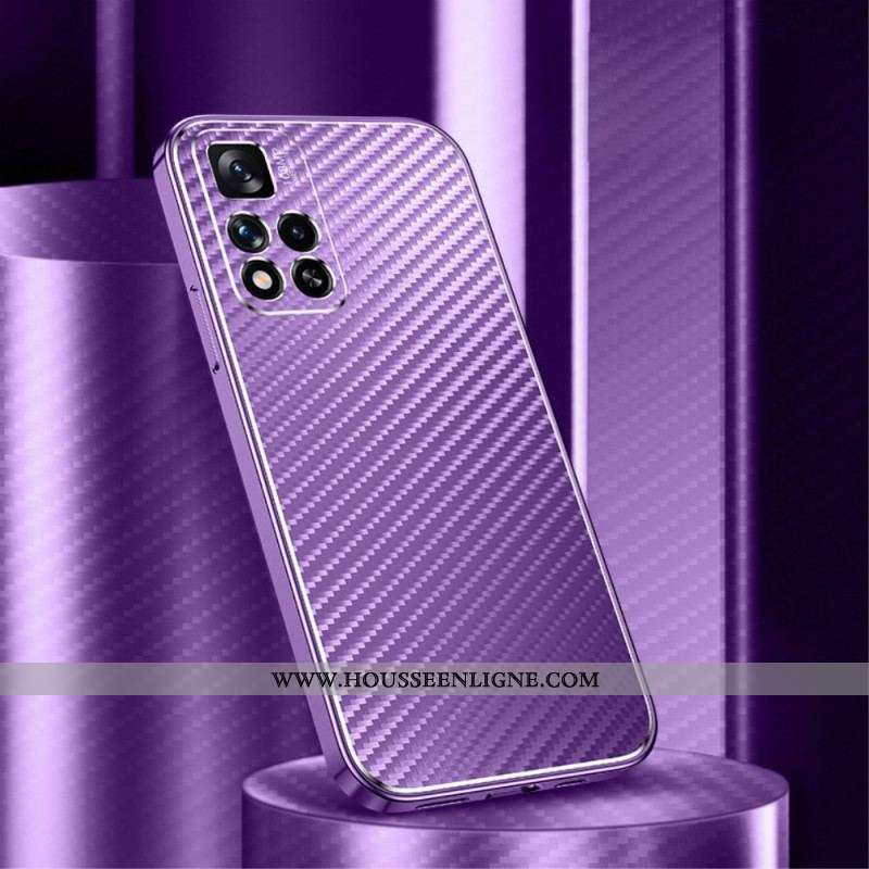 Coque Xiaomi Redmi Note 11 Pro Plus Métal et Fibre Carbone