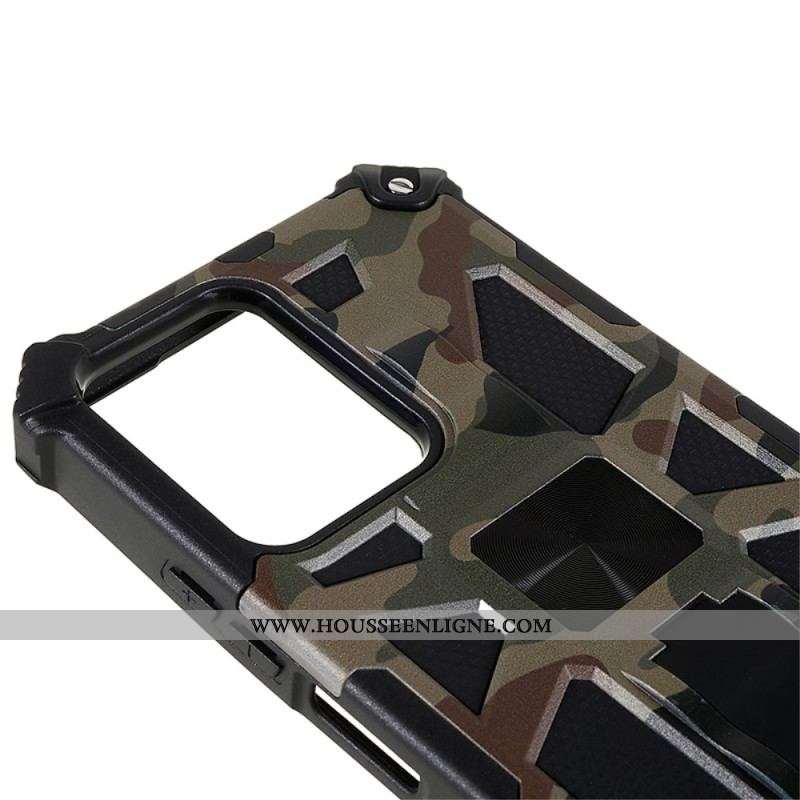 Coque Xiaomi Redmi Note 12/Poco X5 5G Camouflage Support Amovible