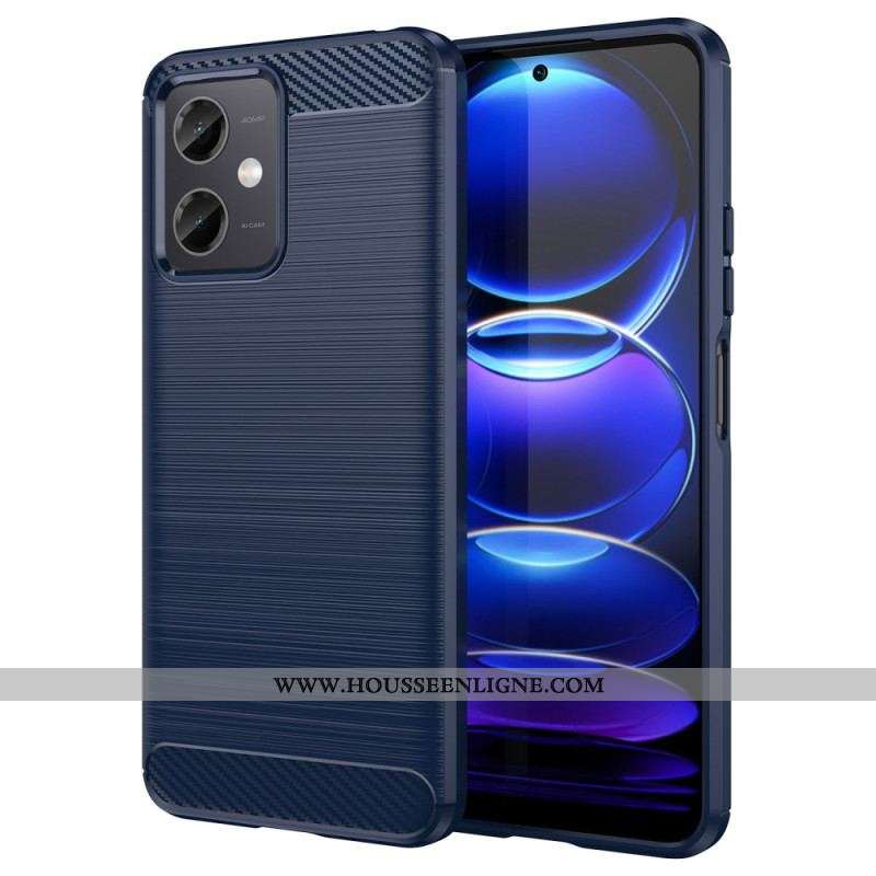 Coque Xiaomi Redmi Note 12/Poco X5 5G Fibre Carbone Brossée