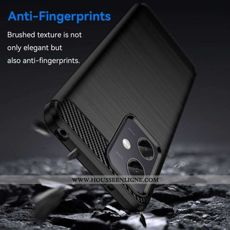 Coque Xiaomi Redmi Note 12/Poco X5 5G Fibre Carbone Brossée