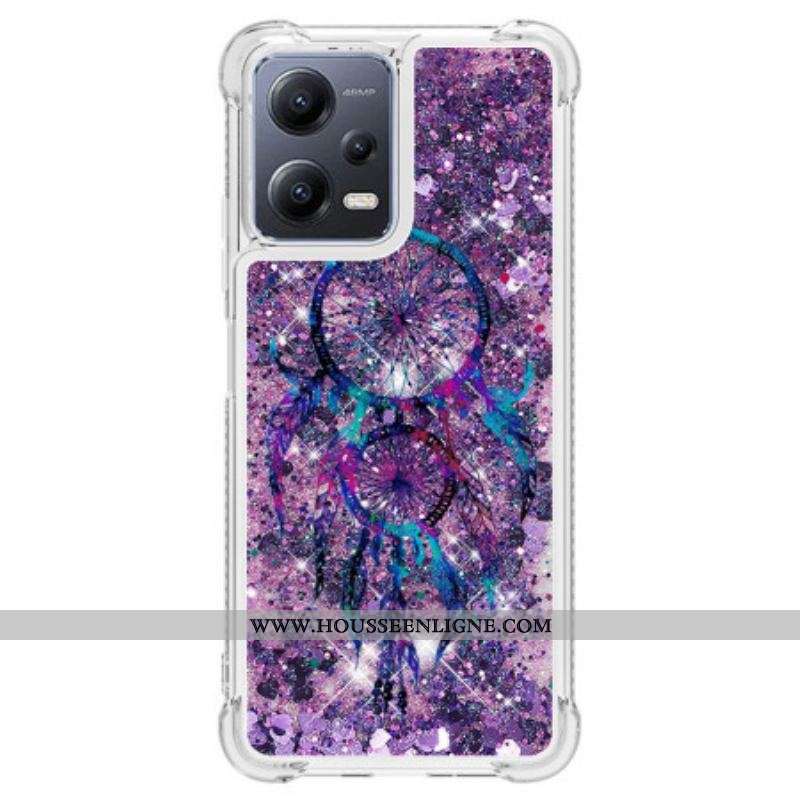Coque Xiaomi Redmi Note 12/Poco X5 5G Paillettes Attrape Rêves