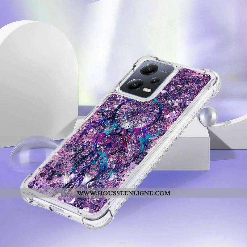 Coque Xiaomi Redmi Note 12/Poco X5 5G Paillettes Attrape Rêves