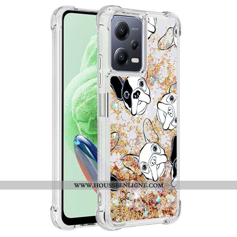 Coque Xiaomi Redmi Note 12/Poco X5 5G Paillettes Mr Chien