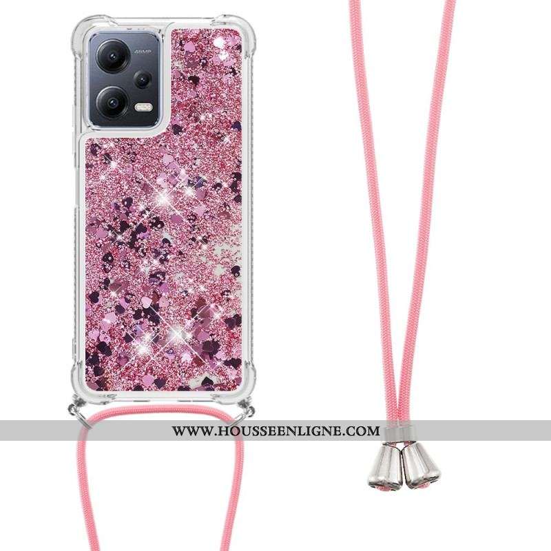 Coque Xiaomi Redmi Note 12/Poco X5 5G  à Cordon Paillettes