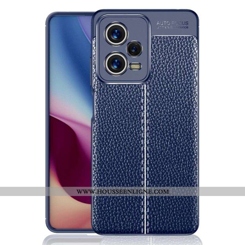 Coque Xiaomi Redmi Note 12 Pro Effet Cuir Litchi Double Line