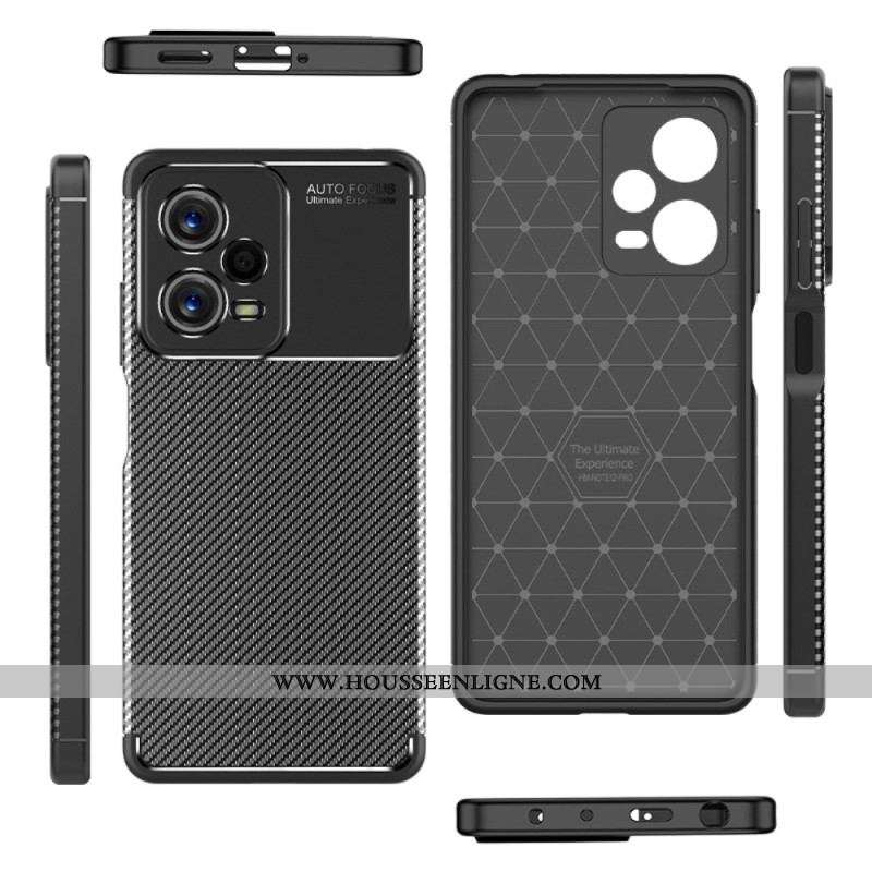 Coque Xiaomi Redmi Note 12 Pro Flexible Texture Fibre Carbone
