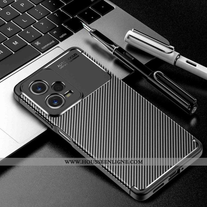 Coque Xiaomi Redmi Note 12 Pro Flexible Texture Fibre Carbone