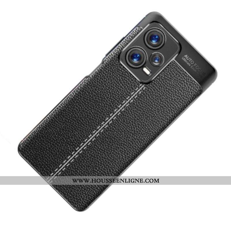 Coque Xiaomi Redmi Note 12 Pro Plus Effet Cuir Litchi Double Line