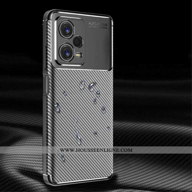 Coque Xiaomi Redmi Note 12 Pro Plus Flexible Texture Fibre Carbone