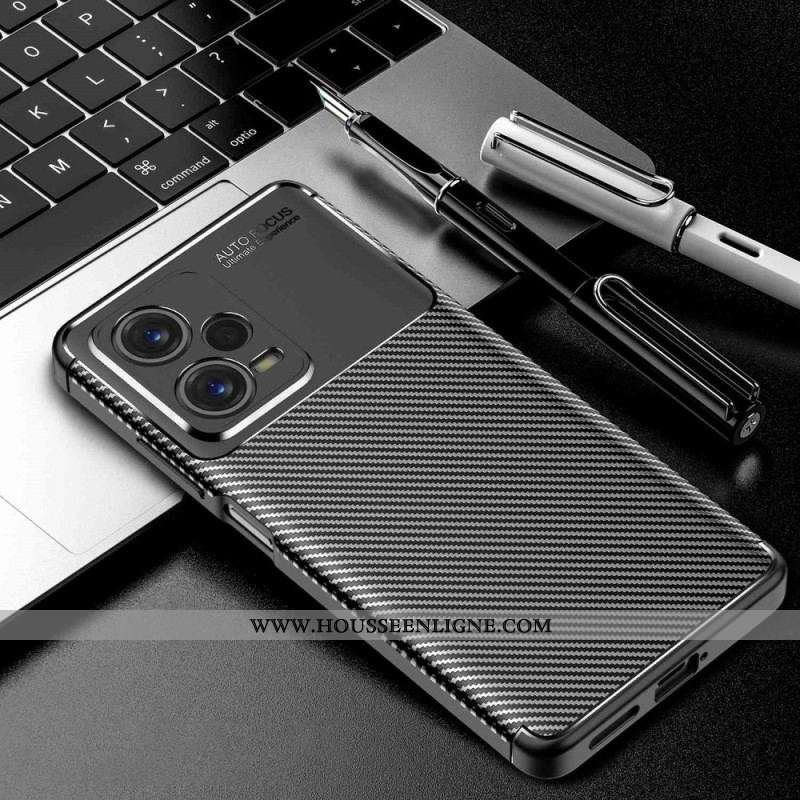 Coque Xiaomi Redmi Note 12 Pro Plus Flexible Texture Fibre Carbone
