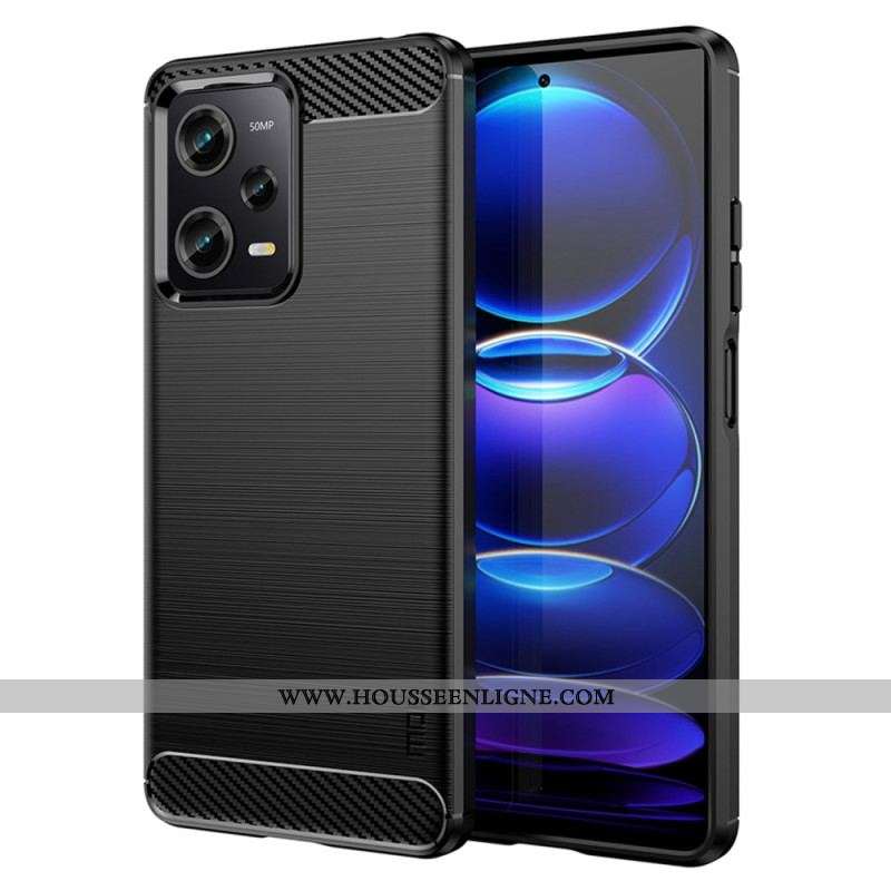 Coque Xiaomi Redmi Note 12 Pro/Poco X5 Pro 5G Fibre Carbone Brossée MOFI