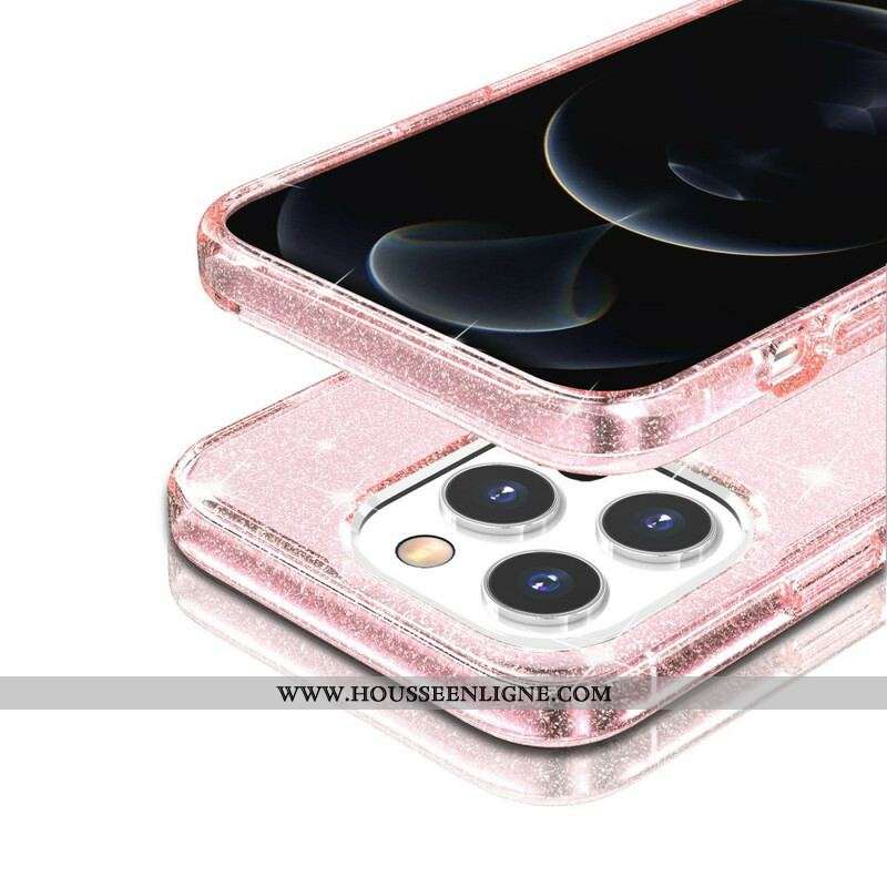 Coque iPhone 12 Pro Max Transparente Paillettes
