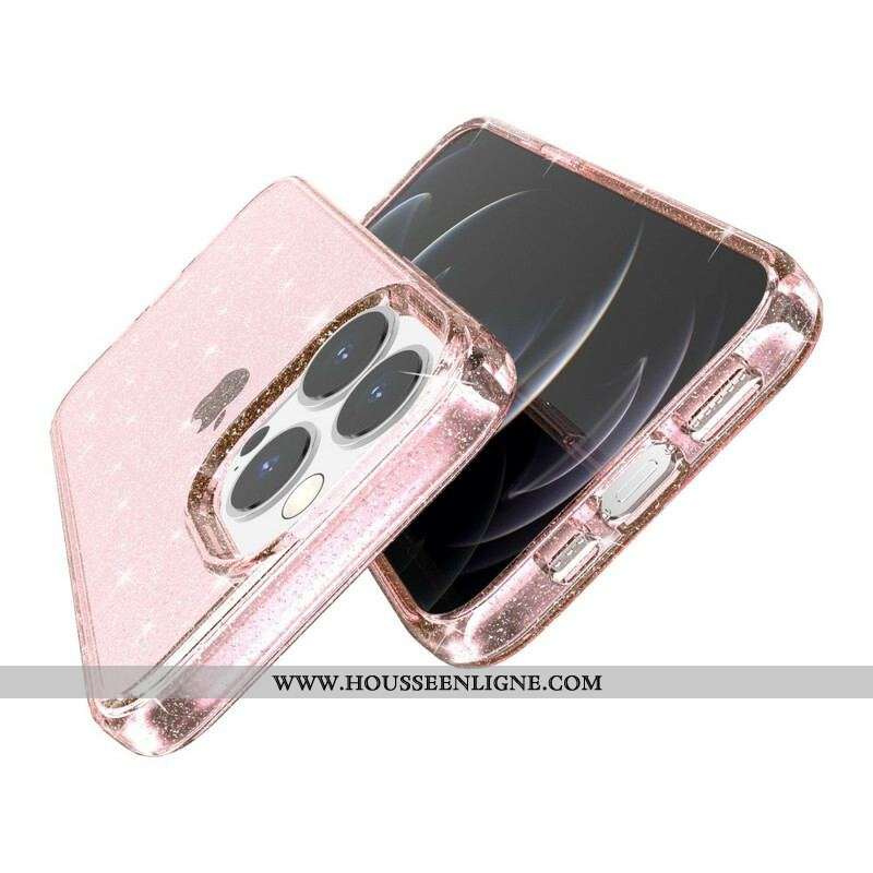 Coque iPhone 12 Pro Max Transparente Paillettes