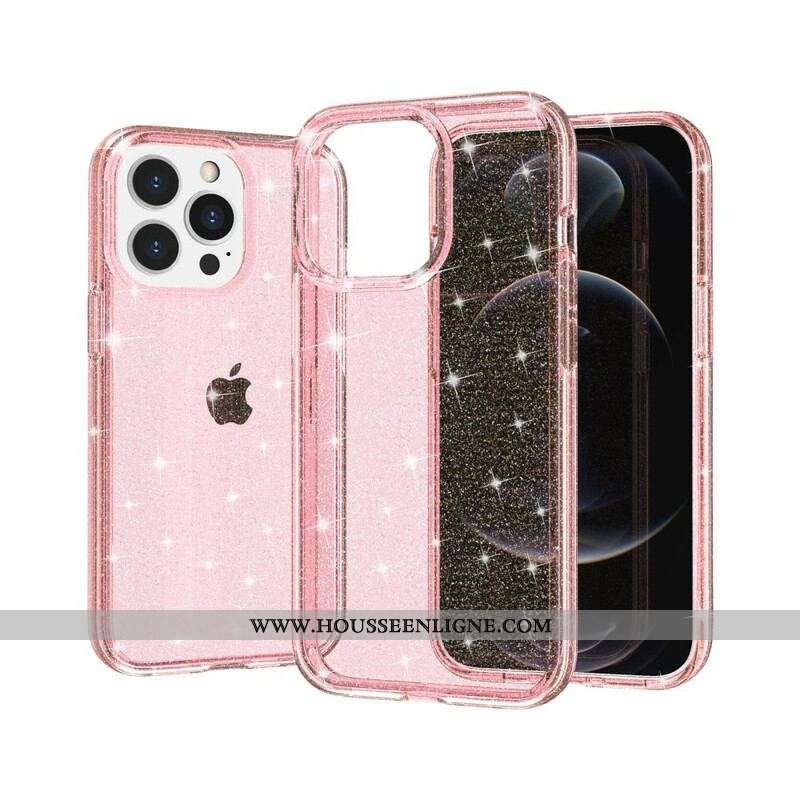 Coque iPhone 12 Pro Max Transparente Paillettes