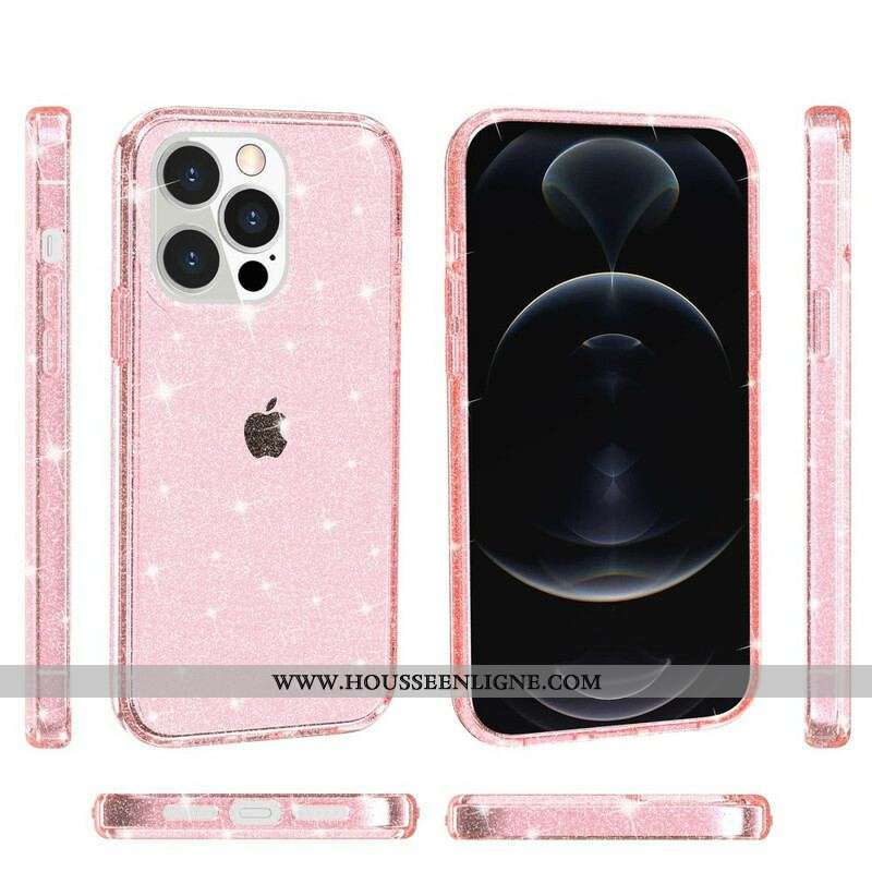 Coque iPhone 12 Pro Max Transparente Paillettes