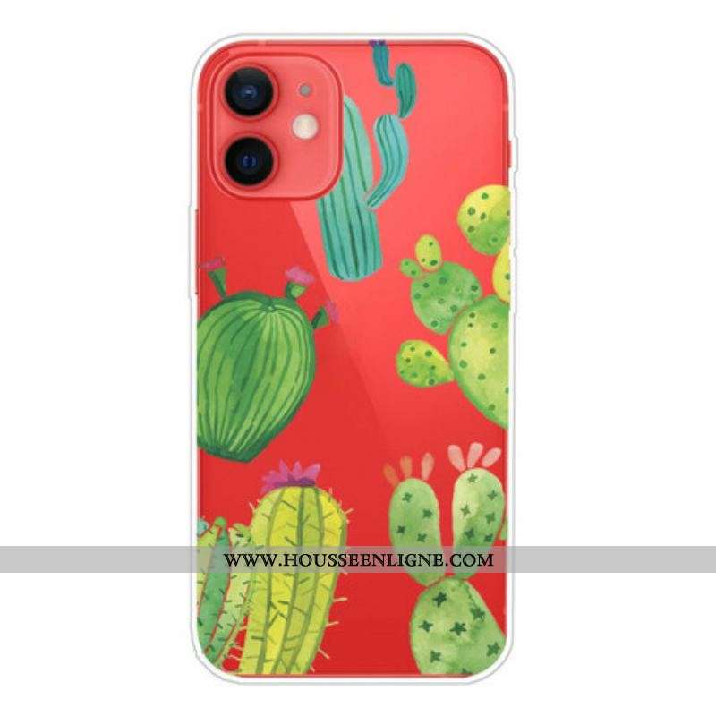 Coque iPhone 13 Mini Cactus Aquarelle