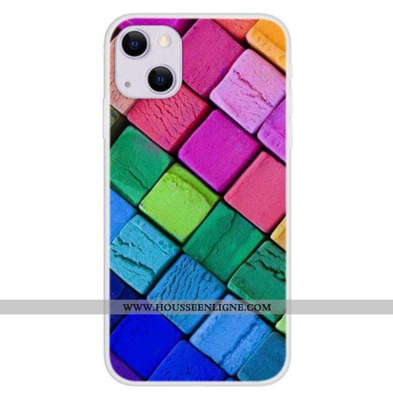 Coque iPhone 13 Mini Cubes Colorés