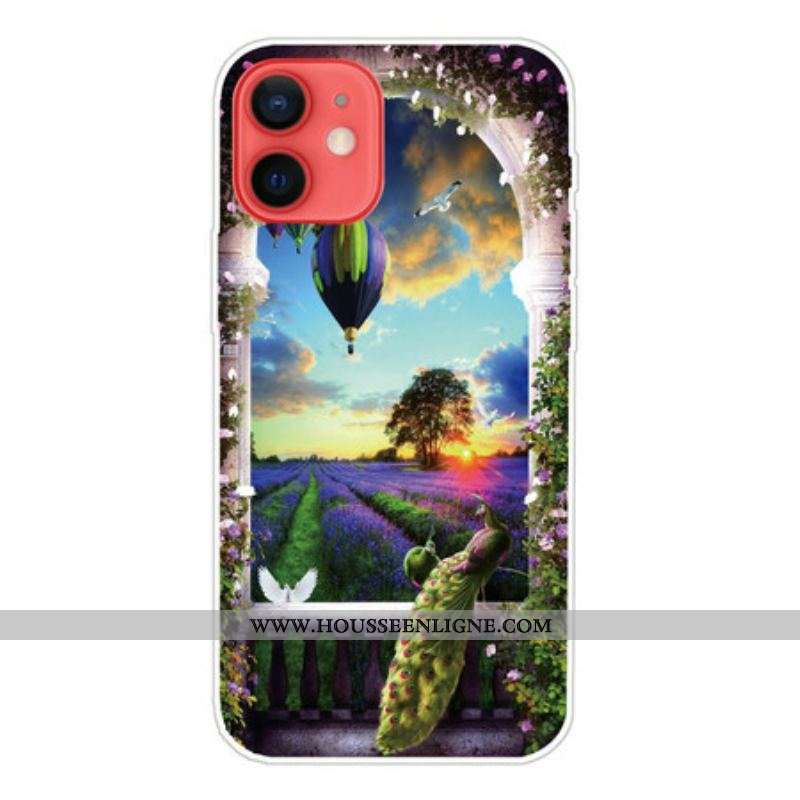 Coque iPhone 13 Mini Flexible Montgolfière