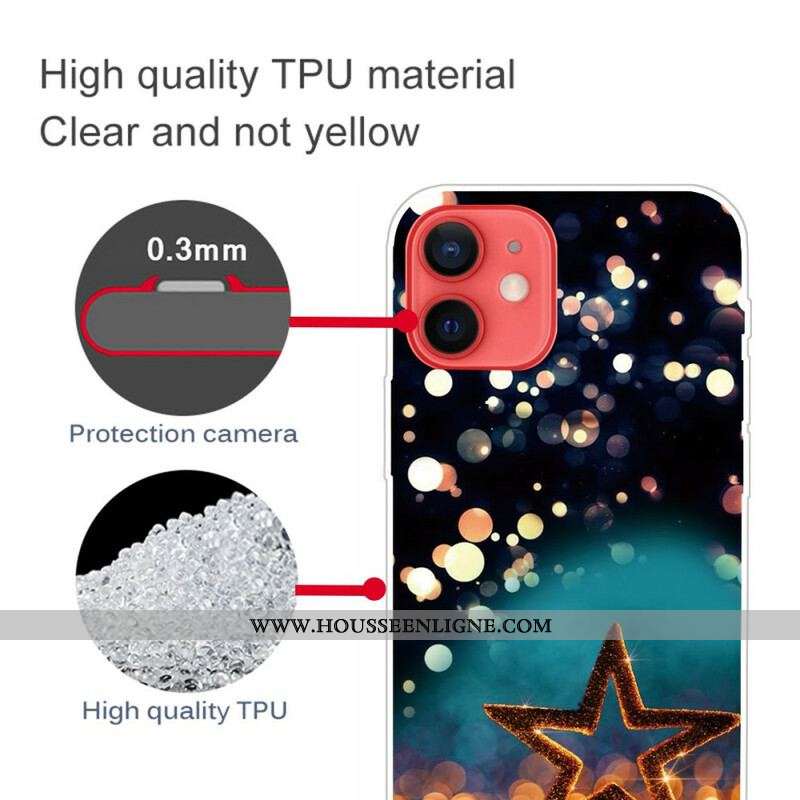 Coque iPhone 13 Mini Flexible Étoile