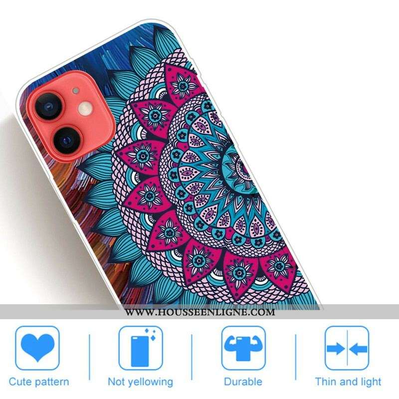 Coque iPhone 13 Mini Mandala Coloré