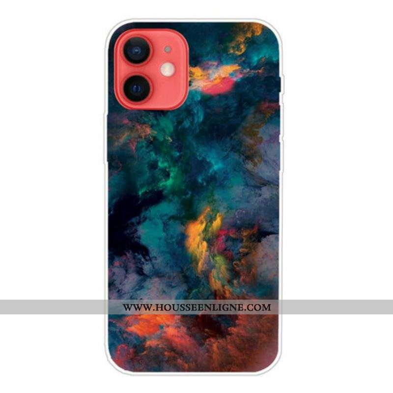 Coque iPhone 13 Mini Nuages Colorés