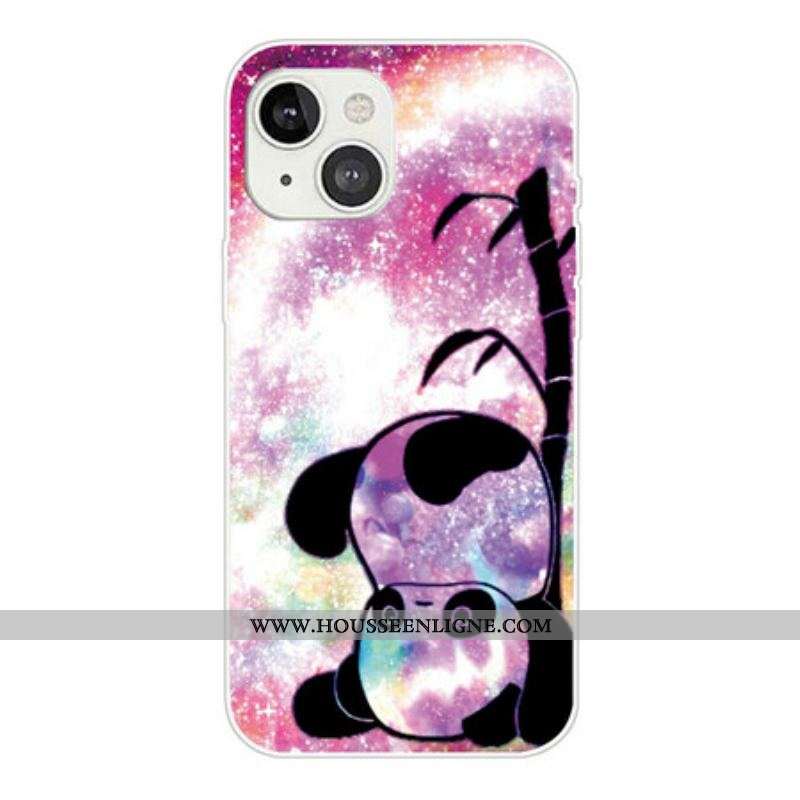 Coque iPhone 13 Mini Panda et Bambou