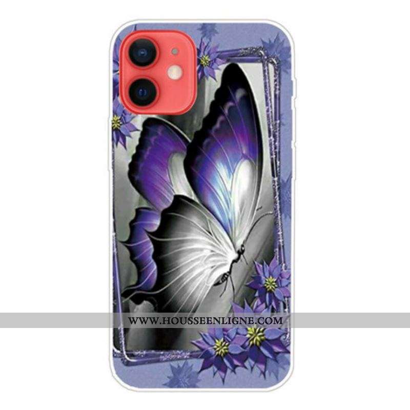 Coque iPhone 13 Mini Papillon Royal