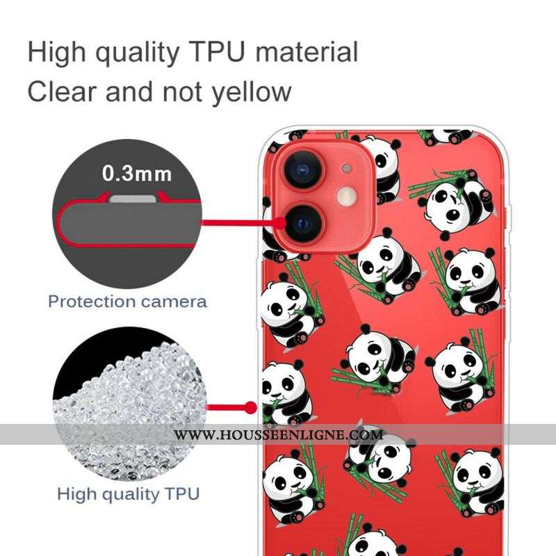 Coque iPhone 13 Mini Petits Pandas