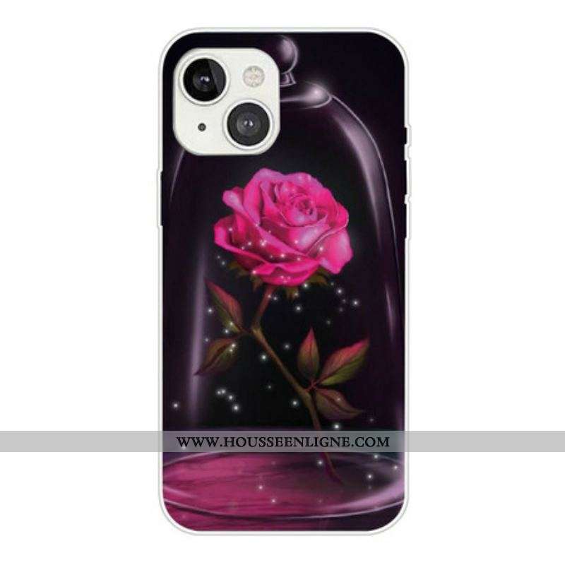 Coque iPhone 13 Mini Rose Magique