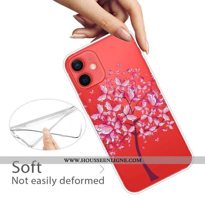 Coque iPhone 13 Mini Top Arbre Rose