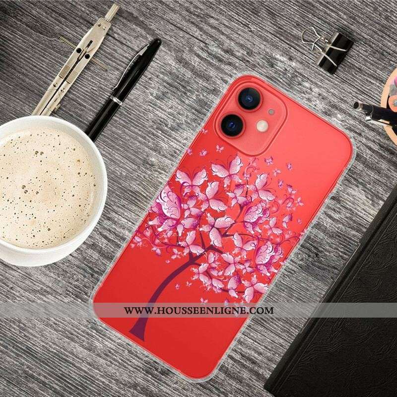 Coque iPhone 13 Mini Top Arbre Rose