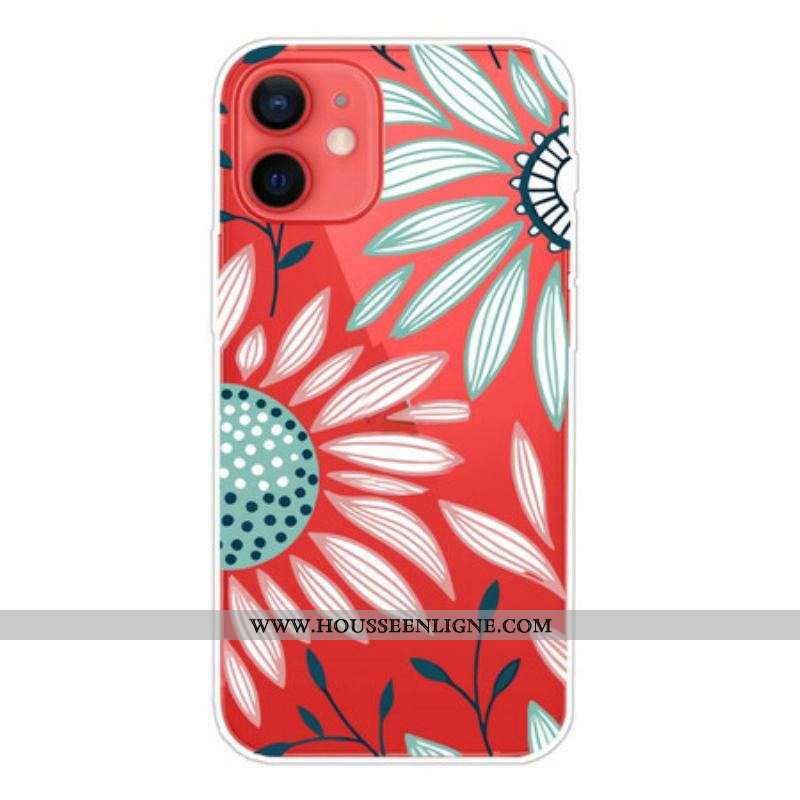Coque iPhone 13 Mini Transparente Une Fleur