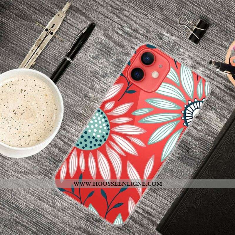 Coque iPhone 13 Mini Transparente Une Fleur