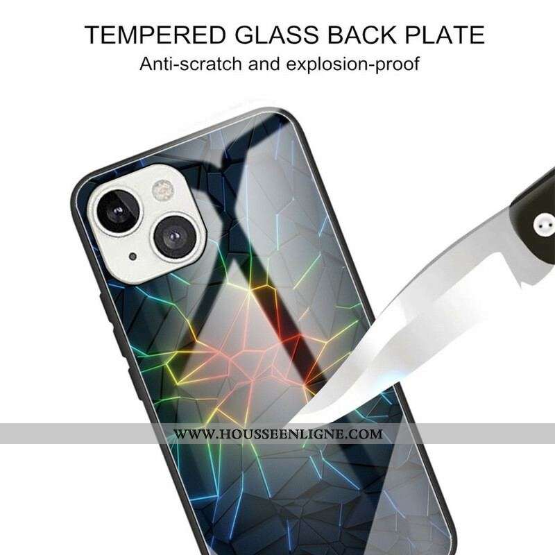 Coque iPhone 13 Mini Verre Trempé Geometry