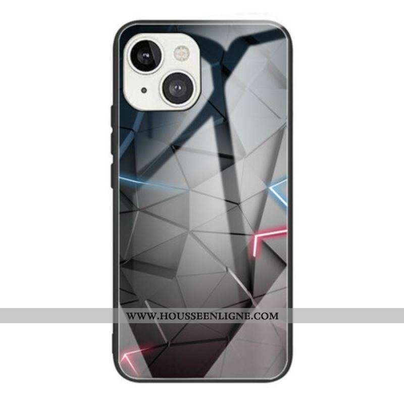 Coque iPhone 13 Mini Verre Trempé Géométrie