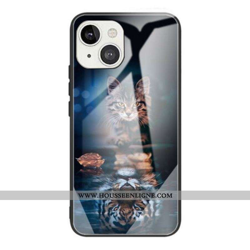 Coque iPhone 13 Mini Verre Trempé Mon Tigre