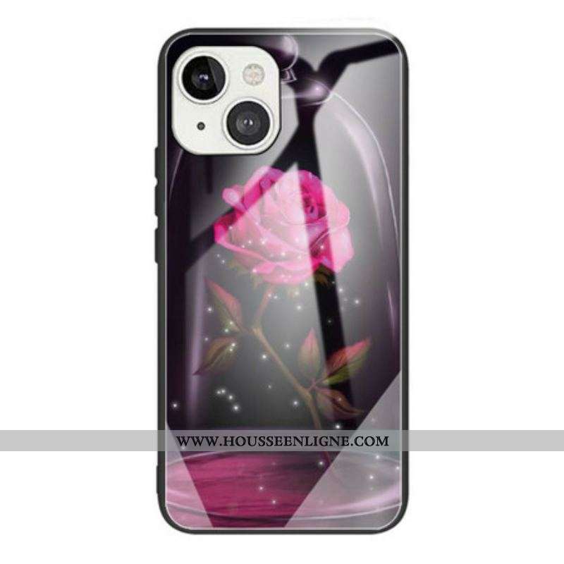 Coque iPhone 13 Mini Verre Trempé Rose Magique