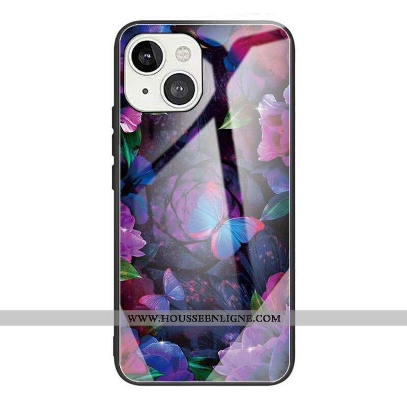 Coque iPhone 13 Mini Verre Trempé Variation Papillons