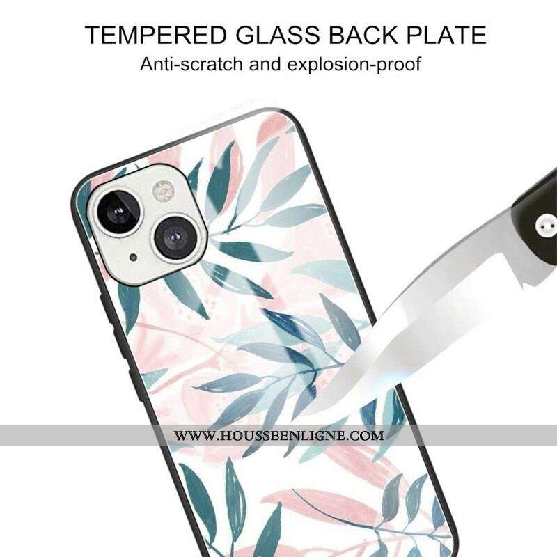 Coque iPhone 13 Mini Verre Trempé Végétale