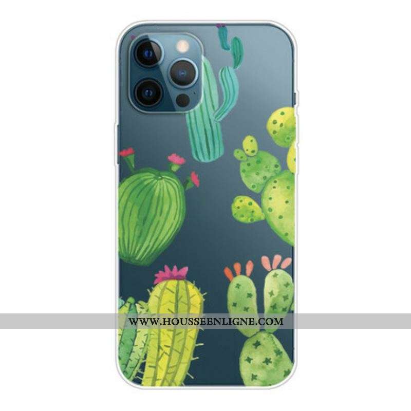 Coque iPhone 13 Pro Cactus Aquarelle
