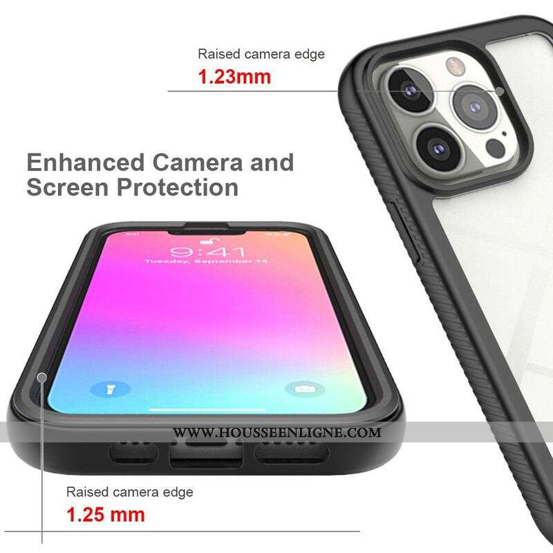 Coque iPhone 13 Pro Conception Hybride Rebords Silicone