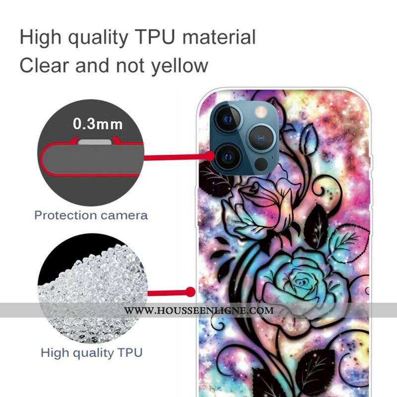 Coque iPhone 13 Pro Fleur Graphique