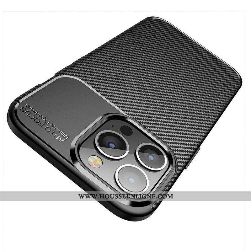 Coque iPhone 13 Pro Flexible Texture Fibre Carbone