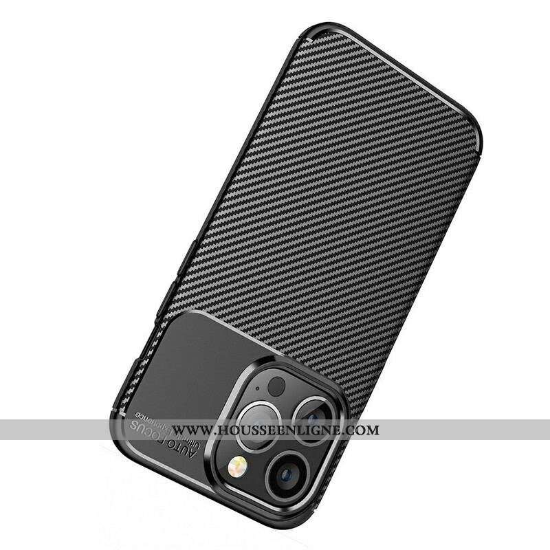 Coque iPhone 13 Pro Flexible Texture Fibre Carbone