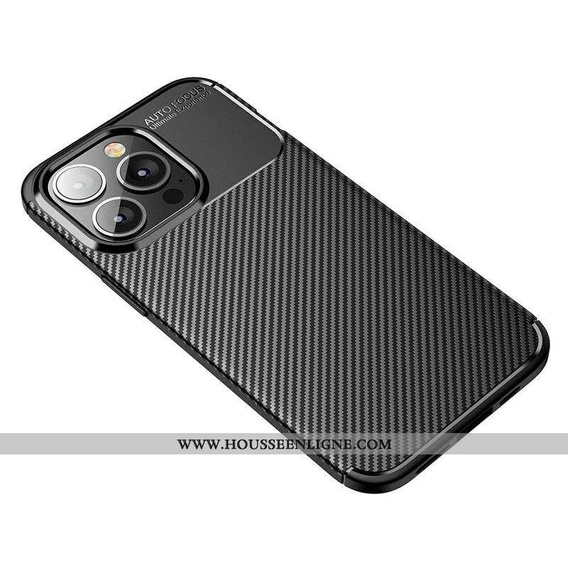 Coque iPhone 13 Pro Flexible Texture Fibre Carbone