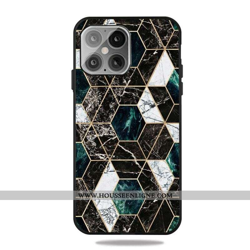 Coque iPhone 13 Pro Géométrie Marbre