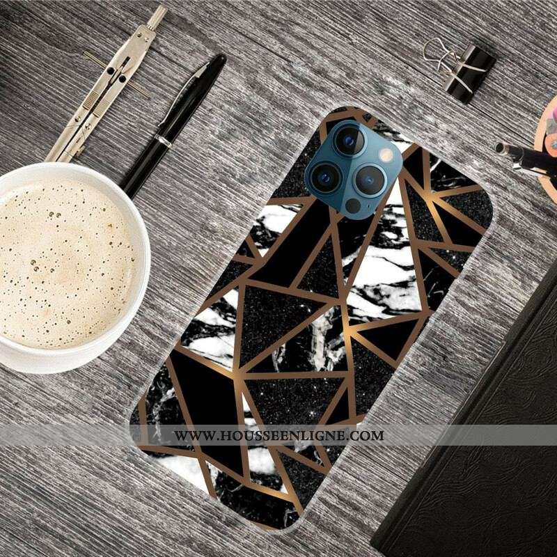 Coque iPhone 13 Pro Marbre Géométrie