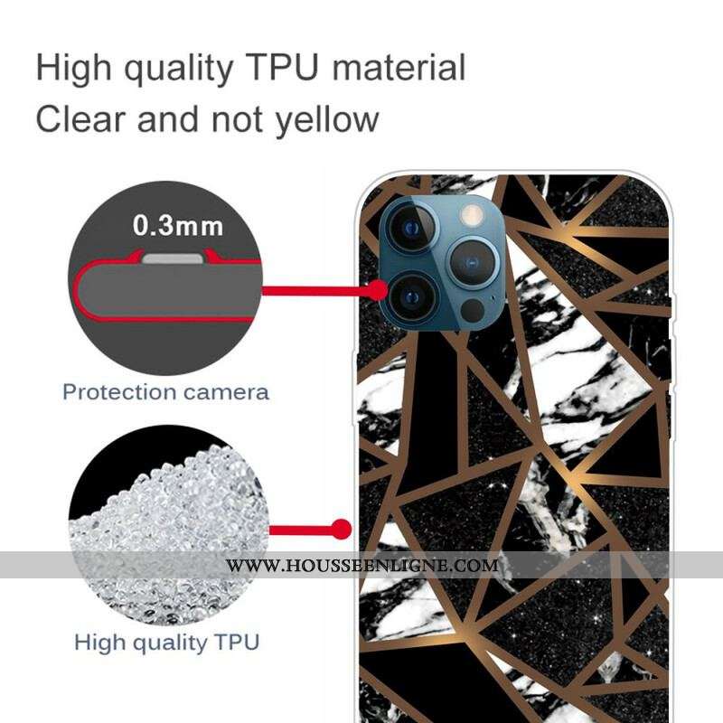 Coque iPhone 13 Pro Marbre Géométrie