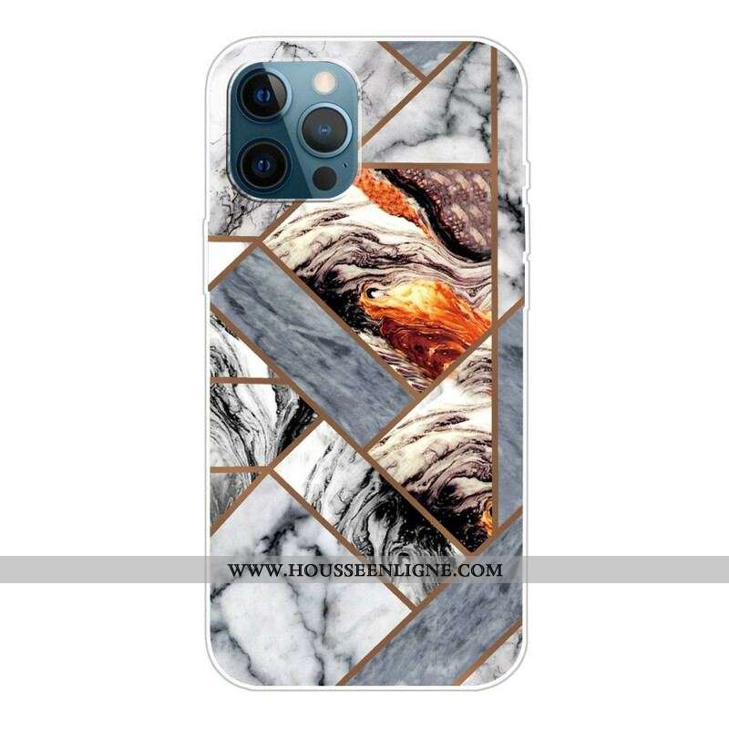 Coque iPhone 13 Pro Marbre Géométrique Décliné